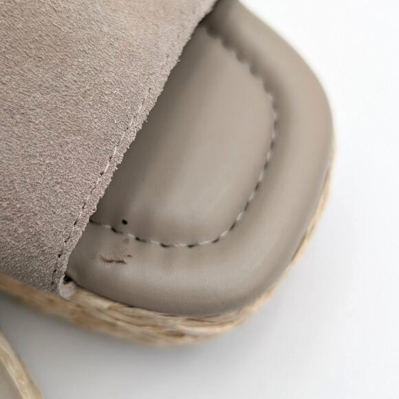 Marc Fisher LTD Nelly Wedge Espadrilles Sandal Women's Gray Size US11M EU41.5 - Picture 7 of 10